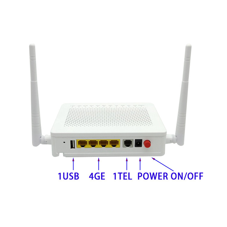 ZTE F673AV9 4GE USB GPON ONU Modem with 2.4G/5G WIFI6, POTS, English Version